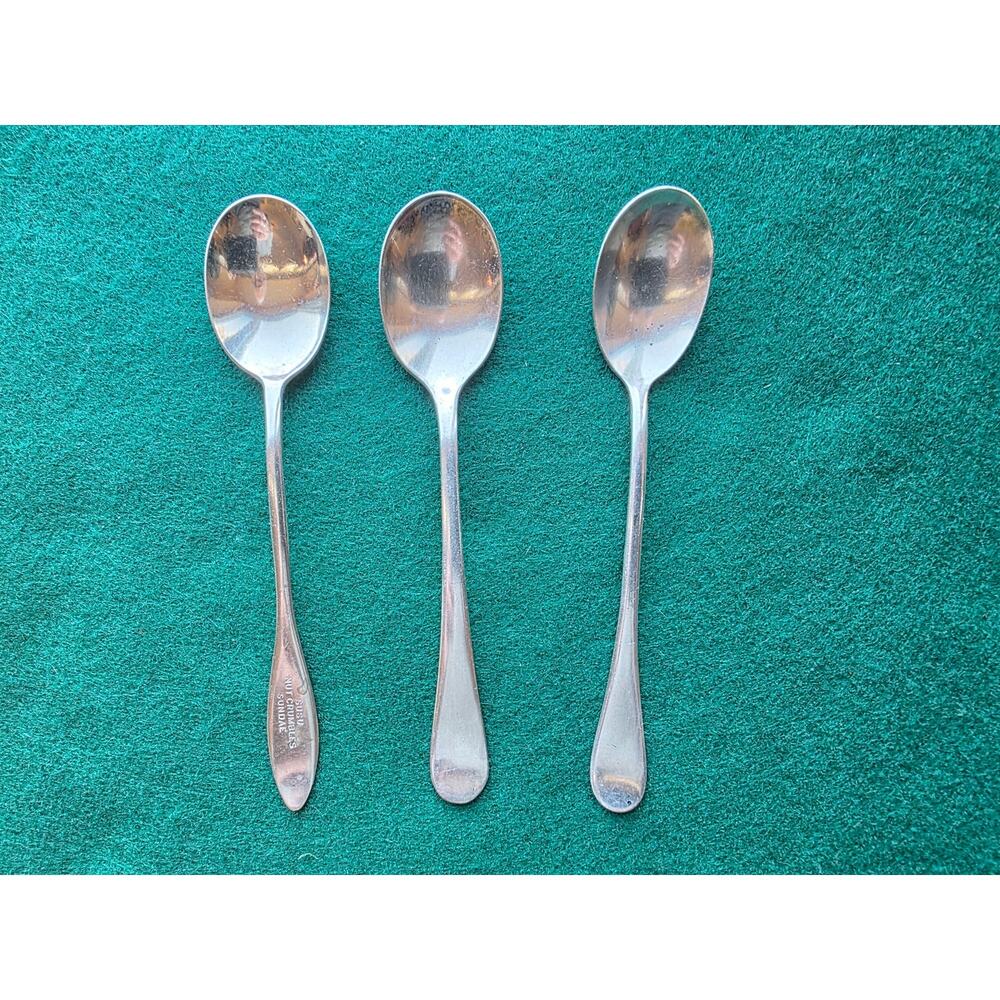 Antique jam spoons set of three, different makers.